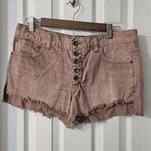 Free People Button Up Shorts